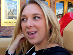 Natural tits blondie Brooke Wylde moans while riding a large cock