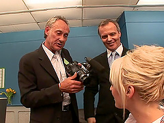 Wild office foursome with provocative Kaia Kane and Farrah Fox