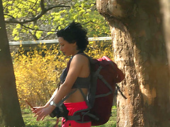 Smoking hot babe Stacy Bloom gets her hands on a big stiff shaft