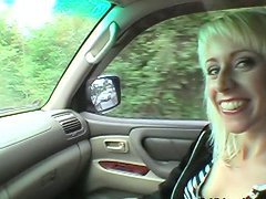 Lenka the kinky blonde gets fucked in a toilet cabin