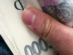 Lucie the slutty brunette gets fucked by the roadside