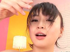 Cute Nozomi Hazuki gives nice titjob and blowjob