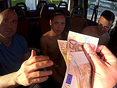 Small boobs amateur Apolinia gets fucked good in the van. HD