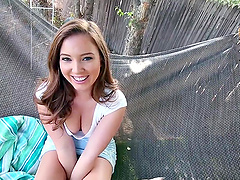 Horny chick Maddy O'Reilly opens legs for a large black dick