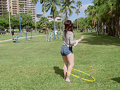 Foxy brunette Lilith Addams takes a large dick in her mouth