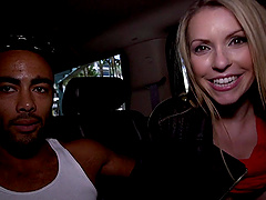 Black dude with a huge cock gets pleasured by adorable Courtney Cummz