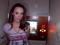 Gloryhole fun between naughty Chanel Preston and a lucky dude