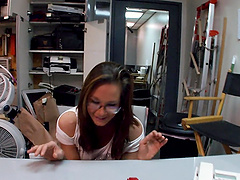 Hardcore fucking on the office table with attractive Tory Lane