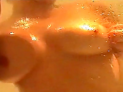 Amateur babe Chesney takes a shower and pleasures her wet pussy