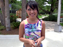 Fit Latina Jasmine Gomez enjoys getting fucked in the van