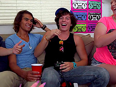 Wild group sex party with slutty stars Rachel and Jessica