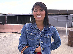 Small boobs amateur Angelina takes money to be fucked by a stranger