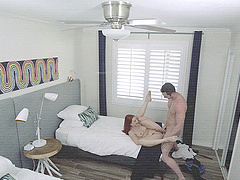 Redhead hottie Lacy Lenon gets fucked good in missionary and doggy