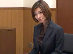 Hot ass secretary Akari Asahina opens her legs to be fucked