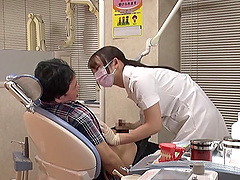 Quickie fucking in a dentist's office with hot babe Kiritani Nao