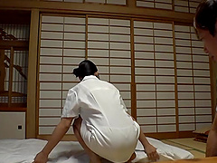Nice fucking on the floor with a cock hungry Japanese amateur