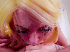 Homemade video of provocative Lola Fae getting face fucked