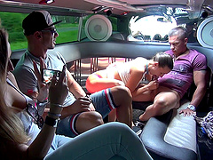 Hardcore fucking in back of the limo with stunning Ursula