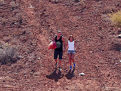 Incredible outdoors threesome with dirty Melon and sexy Mia Melone