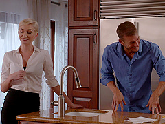 Muscular dude fucks wet cunt of his sexy girlfriend Skye Blue