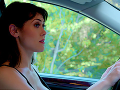 Horny chick Audrey Noir in fishnet gets fucked by a black man