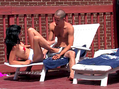 Hardcore outdoors group sex with hot ass pornstar Natasha Letendre