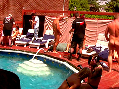 Cum in mouth ending for dirty Milla Purple after wild outdoors group sex