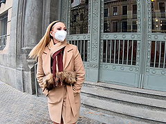 Curvy model Dominno drops her panties to be fucked by a fake agent