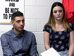 Dirty man fucks hot ass chick Kinsley Kane while her BF watches