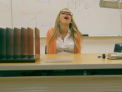 Video of horny secretary Pristine Edge getting fucked in the office