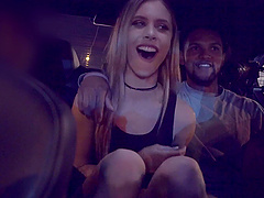 Quickie fucking in back of the car with hot ass Anya Olsen