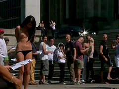 Public Humiliation Ends With Fucking and Cum in Mouth for Submissive Babe