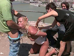 Blonde Is Taken Hostage By Fetish Freaks