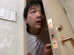 POV homemade video of a Japanese chick giving a sloppy blowjob