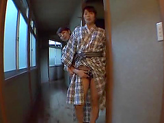 Small boobs Japanese babes enjoy having kinky lesbian sex in the pool