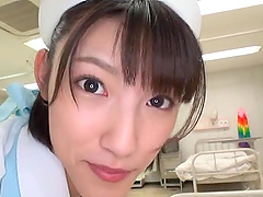 POV video of Japanese nurse Iioka Kanako giving head and swallowing