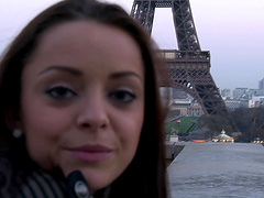 Cum on belly after interracial anal sex with stranger Liza Del Sierra