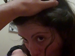 Amateur girlfriend gives a blowjob and gets fucked in hairy pussy