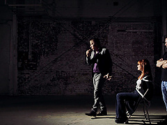 Torture leads to MMF threesome with redhead slut Lacy Lennon