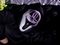 Halloween costume party leads to dicking with Evelyn and her friend