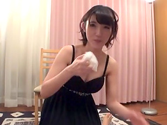 Foot fetish video with a lovely Japanese girlfriend wearing stockings