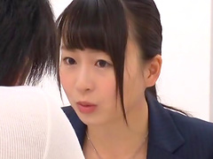 Japanese clothed sex in the office with a slutty secretary