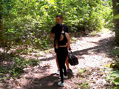 Outdoor fucking with Jennifer Sloane getting cum in mouth