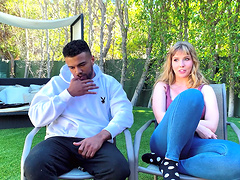 Outdoor interracial fucking with hot ass Lena Paul and her man