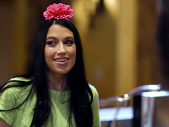 Lesbos fingering in the kitchen - Bunny Colby and Alex Coal