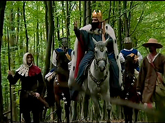 Hardcore outdoor fucking with Nicole Love and Luna Corazon