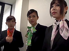 Japanese group fucking in the office with naughty coworkers