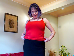 Solo Tigger wearing black lingerie enjoys while fingering herself