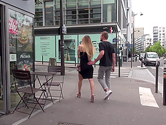 Cum in mouth ending for beautiful Karina after having sex with a stranger