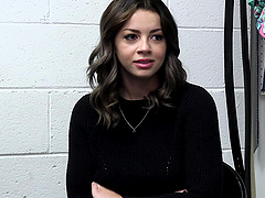 Video of slutty Bella Luna getting fucked by two security guards